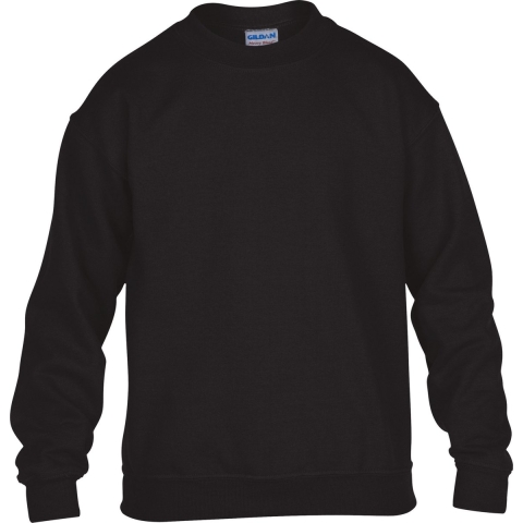 Gildan G18000K Heavy Blend™ Youth Crewneck Sweatshirt - Black - XS (104/110)
