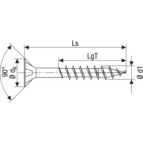 SPAX 291011000000 Universele Schroef - Z2 - 5.0 X 70mm - Verzonken Kop - Deeldraad - WIROX (200st)
