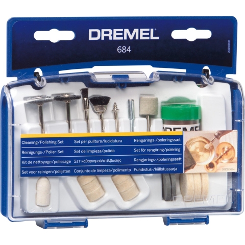 Dremel 684JA 20-Delige Accessoires Set Voor Reinigen En Polijsten In Opbergkoffer
