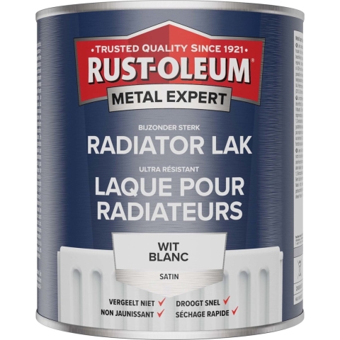 Rust-Oleum Radiator Zijdeglans - Wit - 0,75L