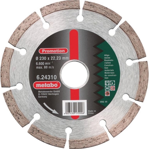 Metabo 624310000 DIA-DSS Diamantdoorslijpschijf - 230 X 22,23mm - Universeel