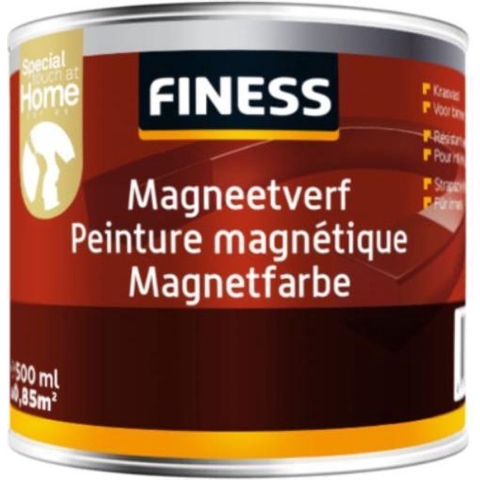 Finess Magneetverf Acryl - Donkergrijs - 1L