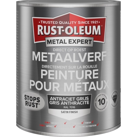 Rust-Oleum MetalExpert Zijdeglans Spuitbus - RAL 7016 Antracietgrijs - 400ml