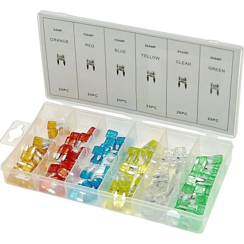 HBM 120-delig MINI Auto zekeringen assortiment