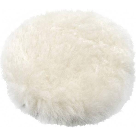 HBM 125 mm Lamswollen polijstkussen met klittenband