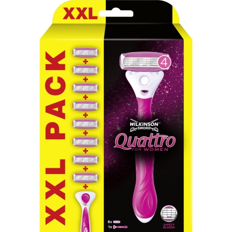 Wilkinson Wilkinson Sword Quattro for Women scheerhouder razor+ 8 scheermesjes