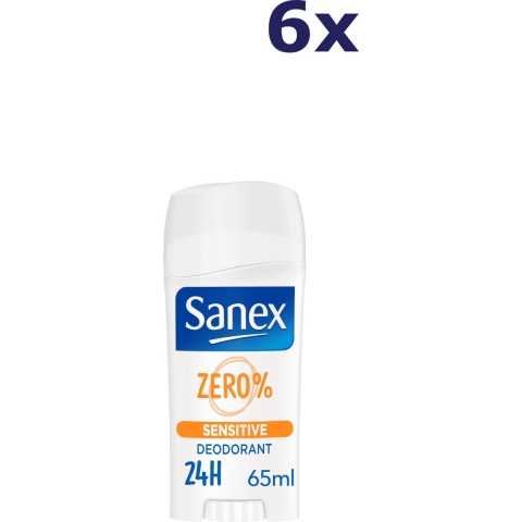 Sanex Sanex Deostick - Zero % Gevoelige Huid 65 ml. 6 x Voordeelpak