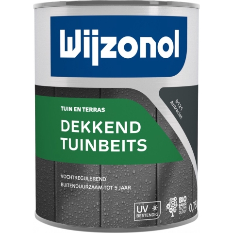 Wijzonol Dekkend Tuinbeits - 9128 Egaalgrijs - 0,75L