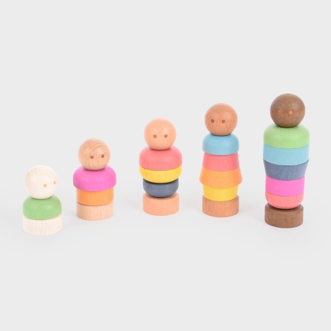 Tickit Houten Figuren kleine set regenboog