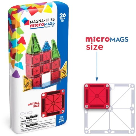Magna-Tiles MicroMAGS Reisset 26 stuks