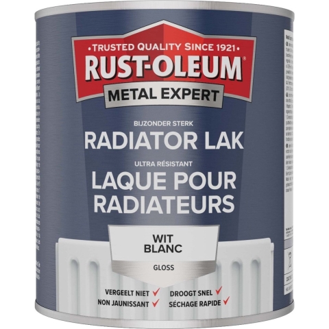 Rust-Oleum Radiator Hoogglans - Wit - 0,75L