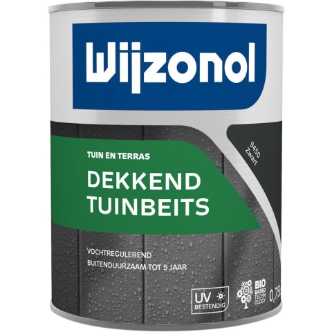 Wijzonol Dekkend Tuinbeits - 9450 Zwart - 0,75L