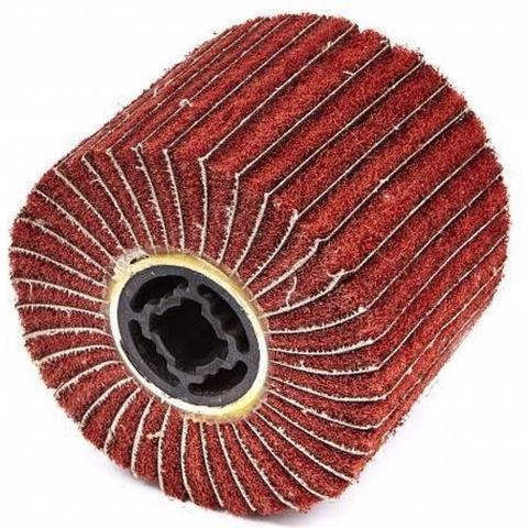 HBM nylon Web schuurcylinder, lamellen, satineer 100 x 120 mm Grit 80