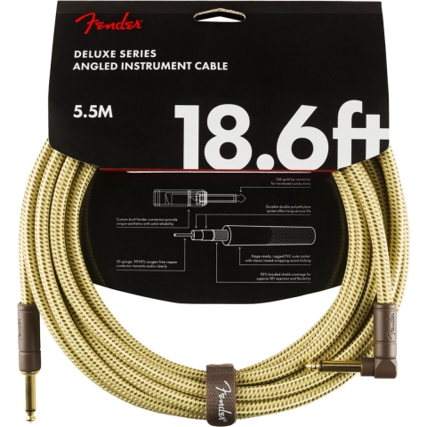 Fender Instrumentkabel Deluxe Tweed, Jack-Jack Haaks, 5.5m