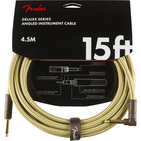 Fender Instrumentkabel Deluxe Tweed, Jack-Jack Haaks, 4.5m