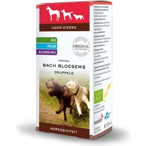 Bach Bloesems Original voor Dieren Druppels Agressiviteit | 20 ml