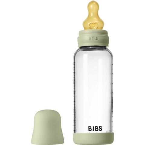 Bibs Zuigfles Glas Complete Set Sage | 240 ml