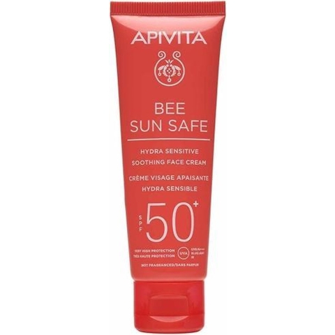 Apivita Bee Sun Safe Hydra Sensitive Kalmerende Gezichtscrème SPF 50+ | 50 ml