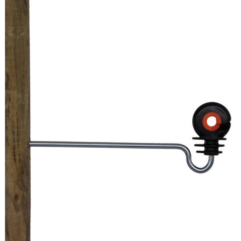 Gallagher XDI Afstandschroef-ringisolator hout gebogen 18cm (10) - 057801 057801