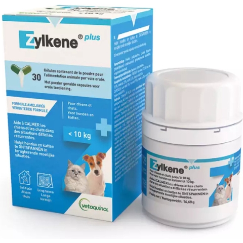 Zylkene Plus voor Katten en Kleine Honden  10 kg | 30 capsules