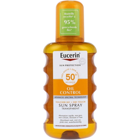 Eucerin Sun Protection Oil Control Dry Touch Sun Spray Transparent SPF 50+ | 200 ml