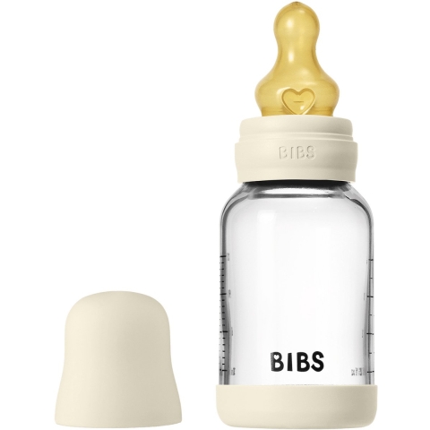Bibs Zuigfles Glas Complete Set Ivory | 120 ml