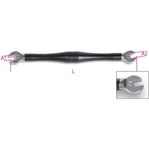 Beta 3962SH Dubbele spaaknippelsleutel voor Shimano - 039620010 039620010