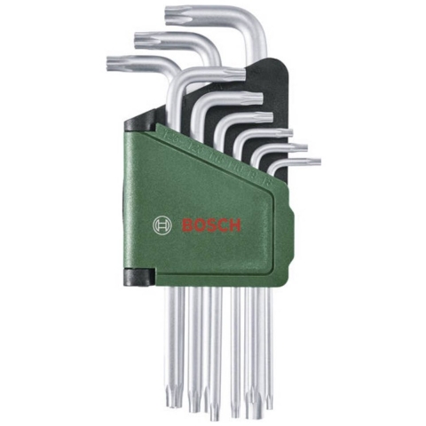 Bosch Groen Torx key set 9-piece (Sleutelset Torx 9 stuks: T8/9/10/15/20/25/27/30/40) - 1600A02Z9C