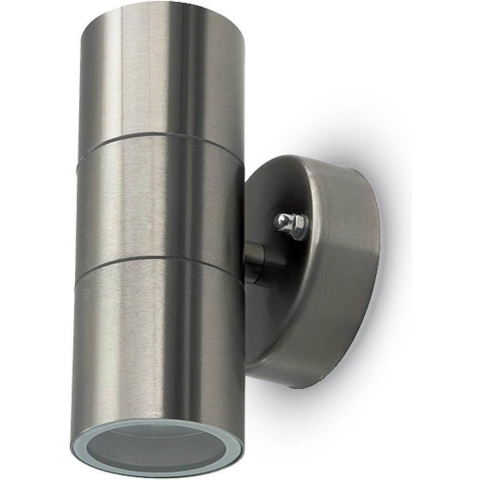 V-Tac Wandlamp RVS | 2xGU10 | IP44 | 16,3 cm hoog - 5086005