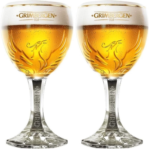 Grimbergen Bierglazen Op Voet 250 ml - 2 stuks