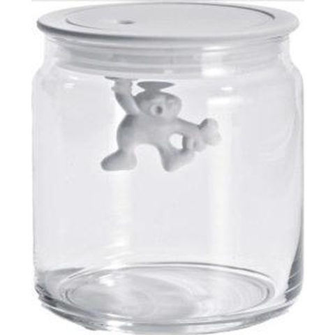 Alessi Voorraadpot Gianni A Little Man Holding On Tight - AMDR04 W - Wit - 700 ml - door Mattia Di Rosa