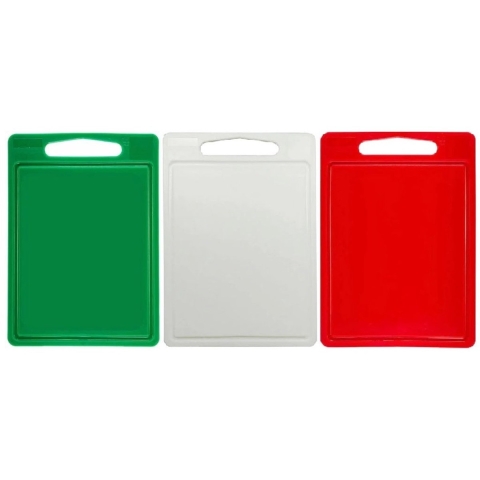 Cookinglife Snijplankenset 35 x 25 x 0.85 cm - met sapgeul - 3 stuks