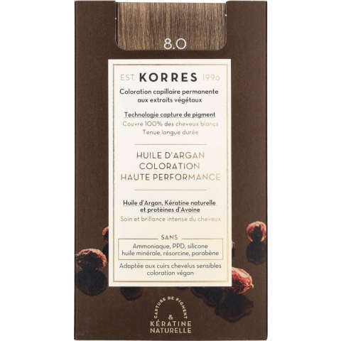 Korres Permanente Haarkleuring 8.0 Lichtblond | 1 stuk