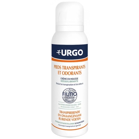 Urgo Transpirerende en Onaangenaam Ruikende Voeten Evenwichtherstellende Schuimcrème | 125 ml