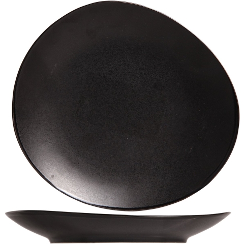 Cosy & Trendy Kleine Bordjes / Gebaksbordjes Vongola Black - 15 x 14 cm - 4 Stuks