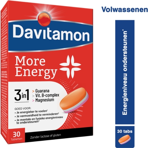 Davitamon More Energy 3 in 1 | 30 tabletten
