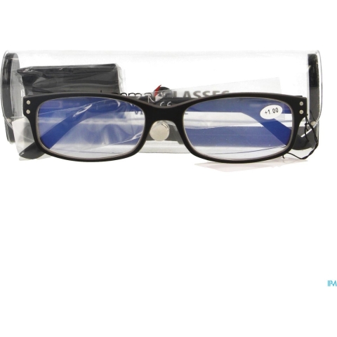 Pharmaglasses VisionBlue PC01 +1.00 Black | 1 stuk