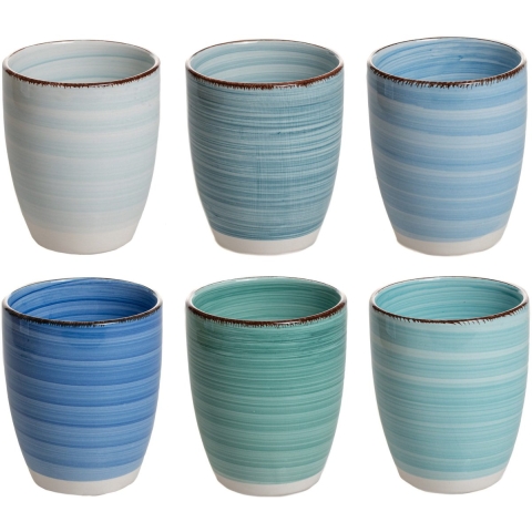 Cookinglife Bekers Delice Blauw 350 ml - 6 stuks