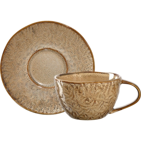 Leonardo Koffiekop- en schotel Matera Beige - 290 ml
