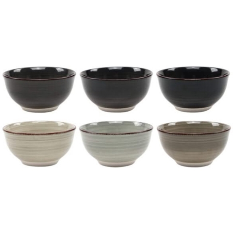 Cookinglife Kleine kommen Delice Grijs ø 12 cm - 6 stuks
