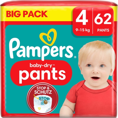 Pampers Pampers Baby Dry Pants Gr.4 9-15kg 62 Stk.