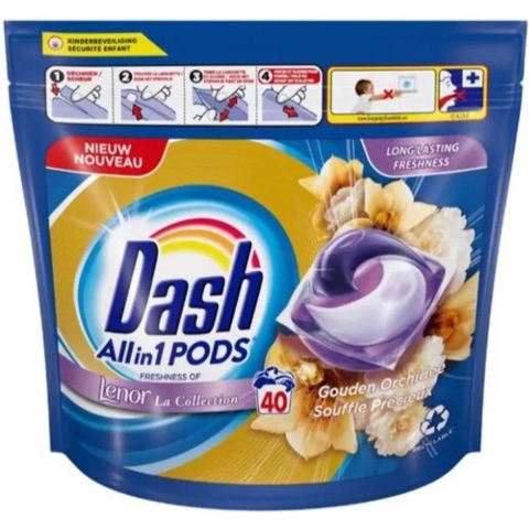 Dash Dash All-in-1 Pods Gouden Orchidee - 40 wasbeurten