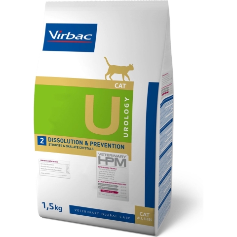 Virbac Veterinary HPM Cat Urology Dissolution&Prevention U2 | 1,5 kg
