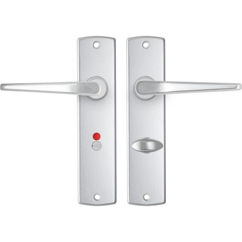 AXA | Binnendeurbeslag | Curve kruk | Duim | Toilet | 63-8 | Aluminium