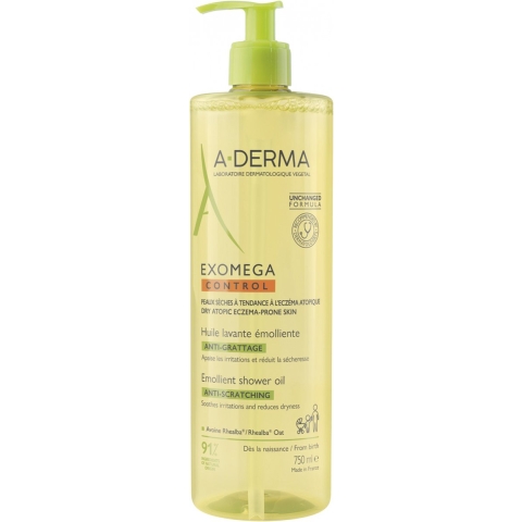 A-Derma Exomega Control Emolliërende Wasolie Eco Navulling | 500 ml