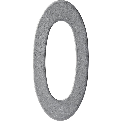 Intersteel Huisnummer 0 150mm rvs getrommeld