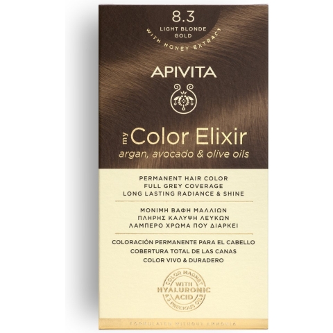 Apivita My Color Elixir 8.3 Light Blond Goud | 1 stuk