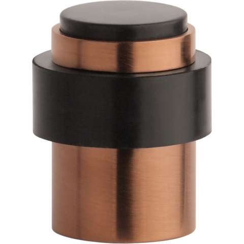 Aprile deurstopper vloer én wand Ø35×43 mm mat koper PVD