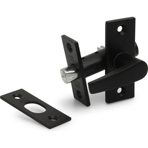 Dulimex | Insteekgrendel met sluitplaat lengte 55 mm | Zwart