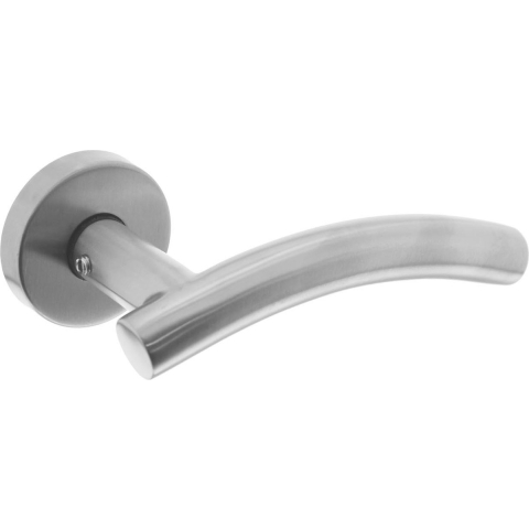 Deurkruk Gebogen op Geveerde Rozet ATP RVS